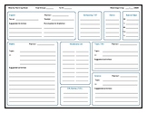 Weekly Planning Template - All Subjects