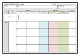Weekly Planning Template for English