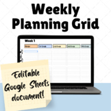 Weekly Planning Templates: Editable Google Sheets Document