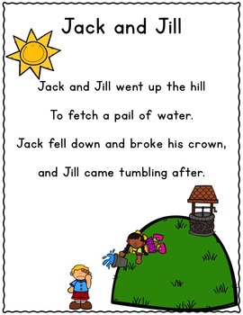 It's Nursery Rhyme Time: Jack and Jill by Kindergarten Coffee Talk