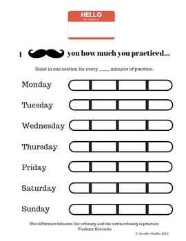 Weekly Practice Chart