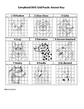 Weekly Printable Grid Drawing Activities featuring DOG Breeds | TPT