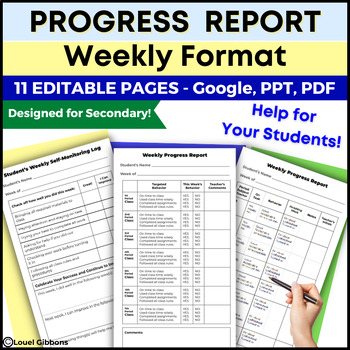 Preview of Weekly Progress Report, Google Slides, Editable, Printable, PPT, PDF, Minimalist