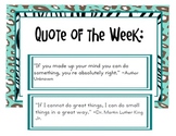 LEOPARD/JUNGLE THEME, Character Building Quote of Week