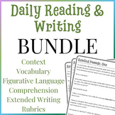Summer Reading Comprehension Context Clues Daily Reading W