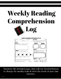 Weekly Reading Comprehension Log