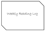 Weekly Reading Log