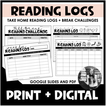 Preview of Take Home Reading Logs | Reading Challenges | Distance Learning
