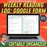 Weekly Reading Log: Google Form (Paperless)