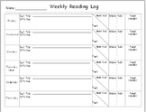 Weekly Reading Log Homework