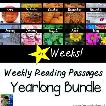 Preview of Weekly Reading Passages YEARLONG Bundle