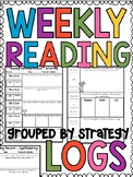 EDITABLE Weekly Reading Logs (Grouped by Focused Strategy)