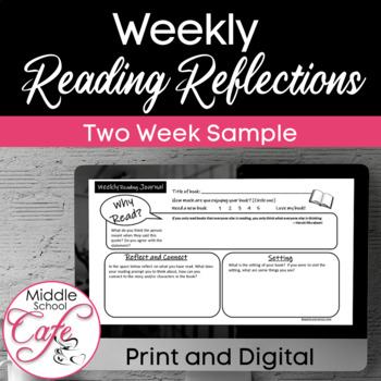 Preview of Weekly Reading Reflection Journal - Free Sample