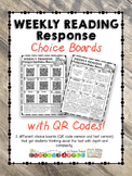 Weekly Reading Response Choice Boards with QR CODES (FICTI