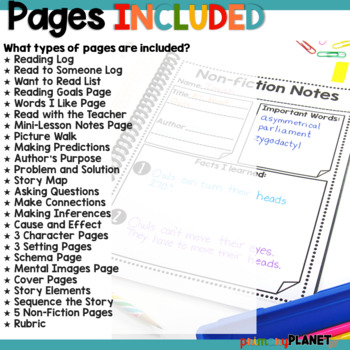 Reading Response Journals | Reading Comprehension Sheets | TpT