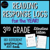 ENTIRE YEAR of Reading Response Logs / Homework for 3rd Gr