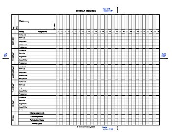 Preview of Weekly Record Keeping: All Subjects, Language Arts, & Math