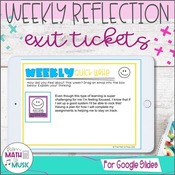 Preview of Weekly Reflection Exit Tickets - Digital