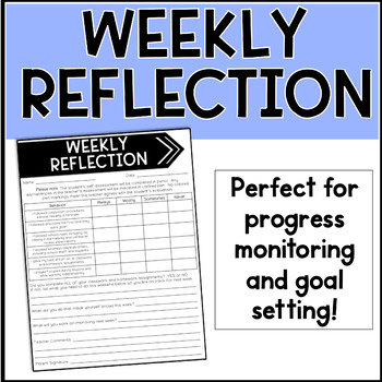 Preview of Weekly Reflection Form