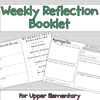 Preview of Weekly Reflection Pamphlet for Upper Elementary