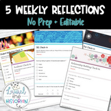 Weekly Reflections: 5 Google Forms Check-ins + SEL *Back t