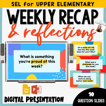 Preview of Weekly Reflections - SEL for Upper Elementary - Social Emotional Learning