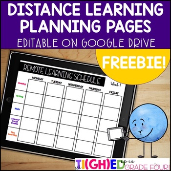 Preview of Distance Learning Google Drive Lesson Plan Template | Weekly & Daily Schedule