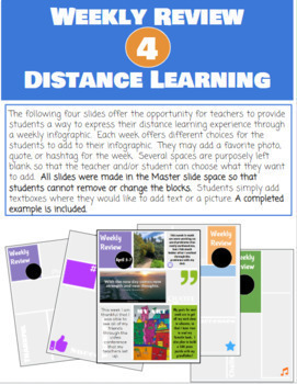 Preview of Weekly Review for Distance Learning