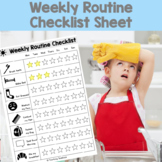 Weekly Routine Chore Checklist Sheet for Home Editable Version