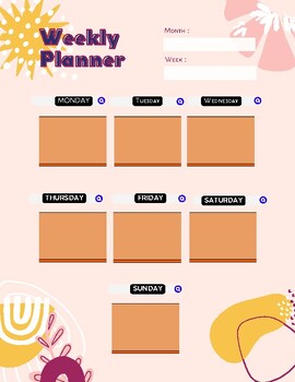 Preview of Weekly Routine Planner
