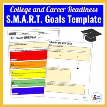 Preview of Weekly SMART Goals Template for the avid learner l College and Career Readiness