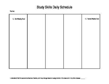 Preview of Weekly Schedule