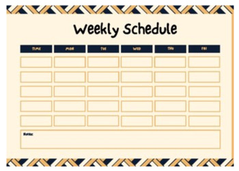 Preview of Weekly Schedule