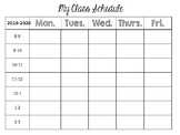 Weekly Schedule (Editable)