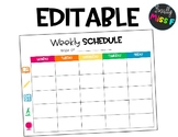 Weekly Schedule FREEBIE