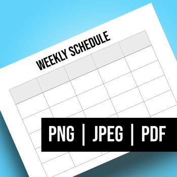 Preview of Weekly Schedule For Teaching Productivity and Time Management