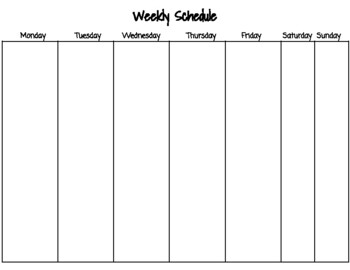 Weekly Schedule Organizer by Learning Flamingos | TPT