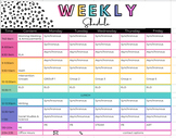 Weekly Schedule Planner -- Distance Learning