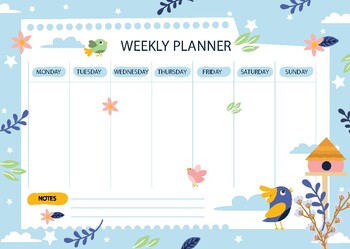 Preview of Weekly Schedule Printable, Hourly Planner, Weekly Organiser