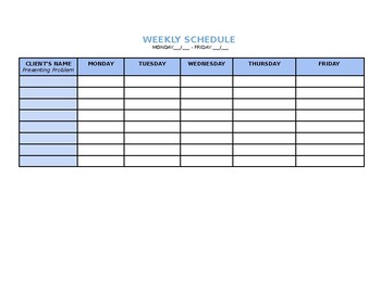 Weekly Schedule Template by SignatureSPEECH | Teachers Pay Teachers