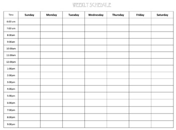 Weekly Schedule Template by The Lazy Not-So Lazy Teacher | TpT