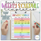 Weekly Schedule Template
