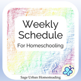 Weekly Schedule for Homeschooling