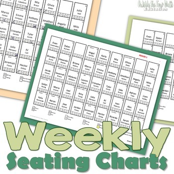 Preview of Weekly Seating Chart and Participation Tracker