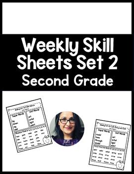 Preview of Weekly Skills Sheet, Second Grade, Set 2