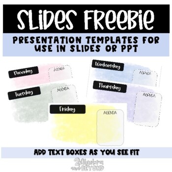 Preview of Weekly Slides Freebie