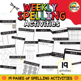 Weekly Spelling Activities, Decoding, Homework Activities,