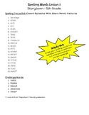 Weekly Spelling Lists for 5th Grade Storytown Lessons 1 - 30