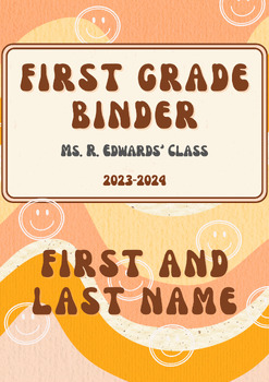 Preview of Weekly Student Binder Cover Page