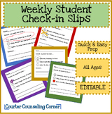 Weekly Student Check In Slips